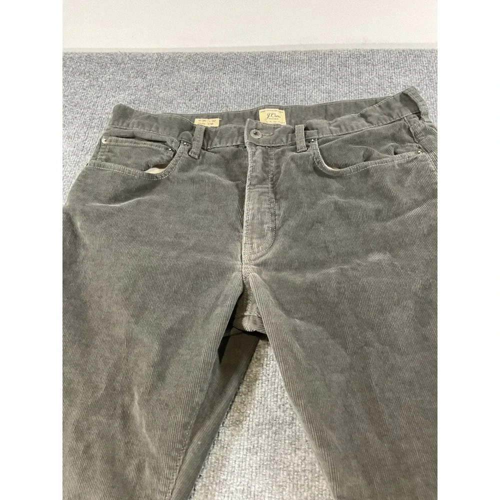 J Crew 770 Straight Fit Corduroy Pants Mens 35x32 Brown Cotton Corduroy Casual F